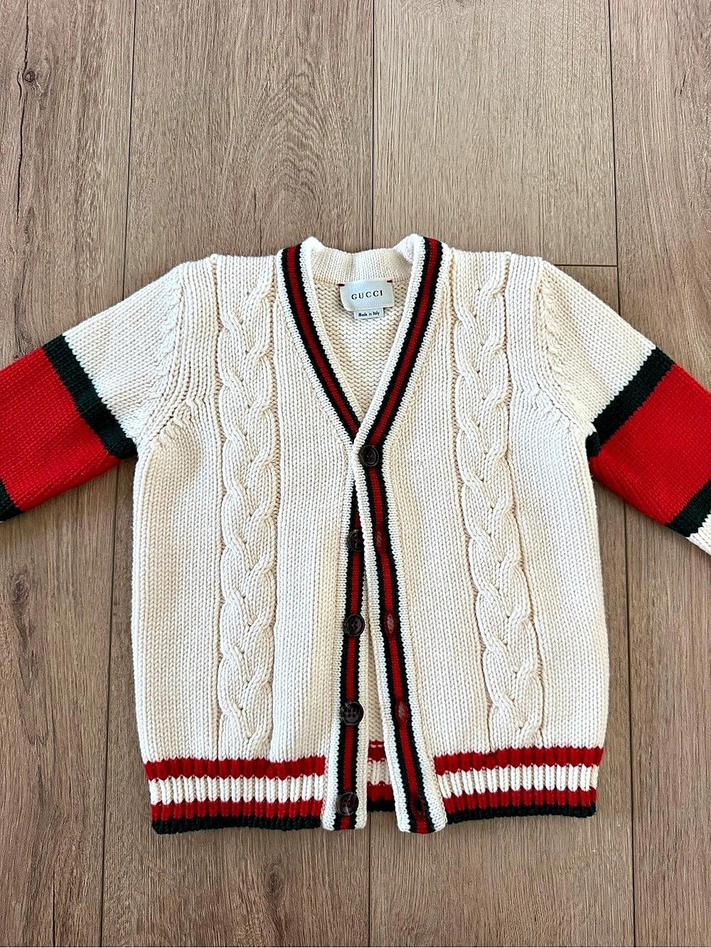 Gucci Kids Cable Knit Wool Sweater